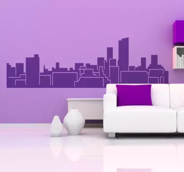 Wandtattoo skyline moderne stadtumrisse - TenStickers