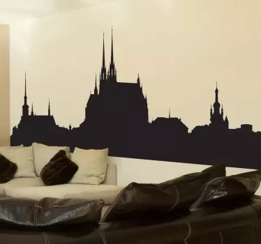 Wandtattoo skyline prager stadt-silhouette - TenStickers
