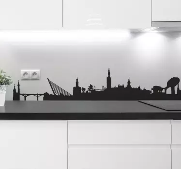 Wandtattoo Skyline Sevilla - TenStickers