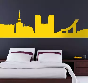 Wandtattoo skyline umriss der metropolregion - TenStickers