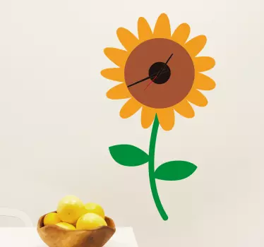 Wandtattoo Sonnenblumen Uhr - TenStickers