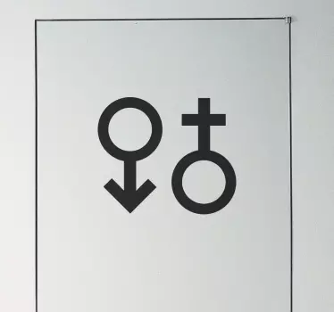 Wandtattoo Badezimmer männlich weiblich - TenStickers