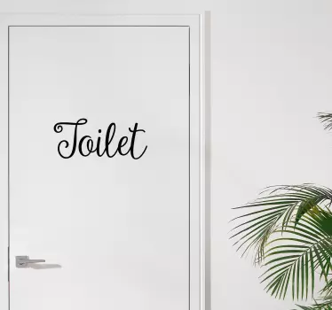 Aufkleber Text Toiletten Bad Tür - TenStickers