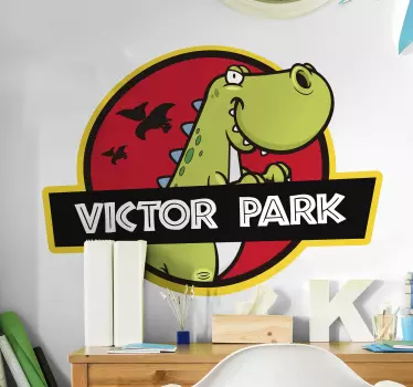 Personalisierter Aufkleber Dinosaurier Comic - TenStickers