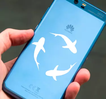 Wandtattoo Fisch Weiße Haie Huawei - TenStickers