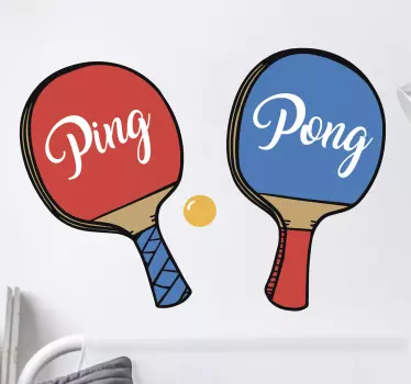 Wandtattoo Tischtennisschläger - TenStickers
