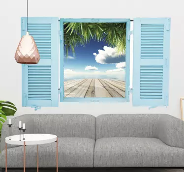 Wandtattoo visuelle Effekte Tropischer Strand - TenStickers