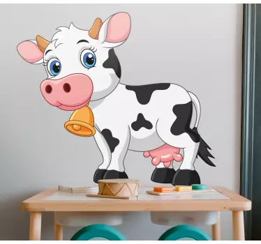 Wandtattoo Kinderzimmer Tier Glückliche cartoon-kuh - TenStickers