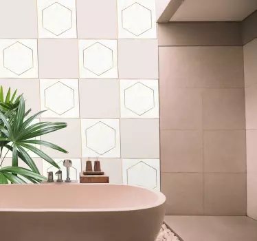 Fliesenaufkleber im hexagonalen marmorlook - TenStickers