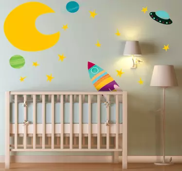 Wandtattoo Weltraum Elemente - TenStickers