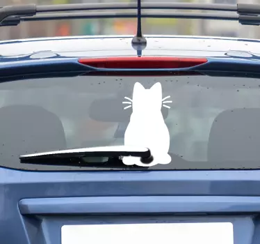 Aufkleber wischkatze - TenStickers