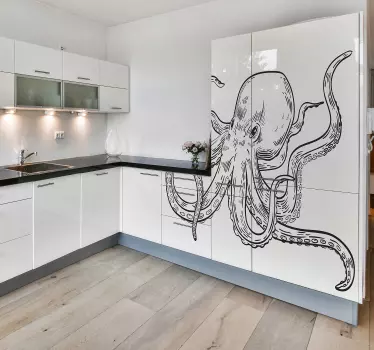 Wandtattoo Küche Octopus-Illustration - TenStickers