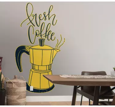 Wandtattoos Küche eleganter moka mit kaffeetext - TenStickers