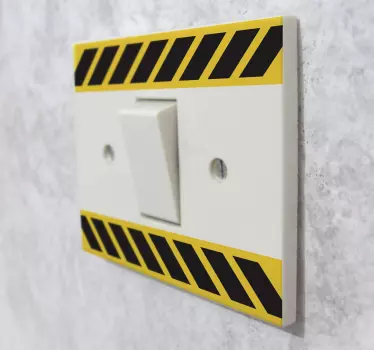 Warnlinien Aufkleber Lichtschalter - TenStickers