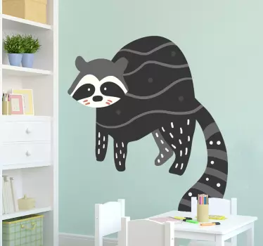 Waschbär Wandtattoo - TenStickers