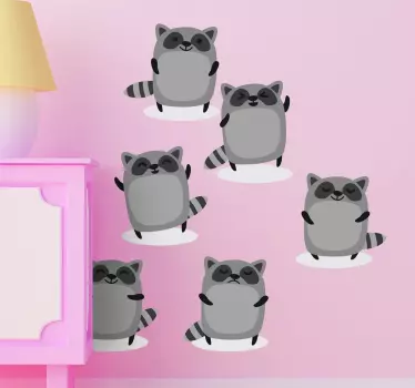 Waschbären Aufkleber - TenStickers