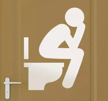 Wandtattoo Badezimmer WC Sticker Sitzen - TenStickers