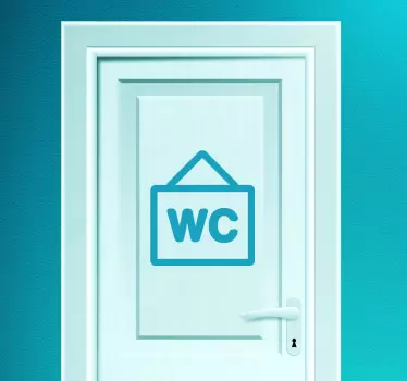 Aufkleber WC Schild - TenStickers
