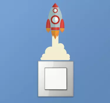 Wandtattoo Weltall rakete Lichtschalter - TenStickers