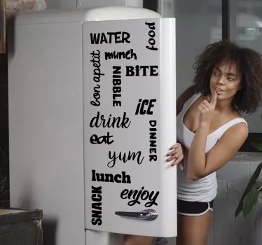 Worte für Kühlschrank Folie - TenStickers