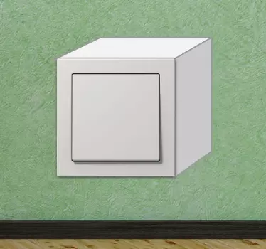 3D Lichtschalteraufkleber Würfel - TenStickers