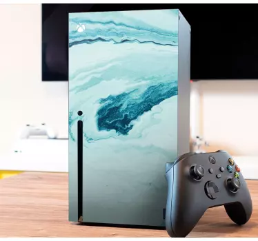 Xbox skin aqua marmor design - TenStickers