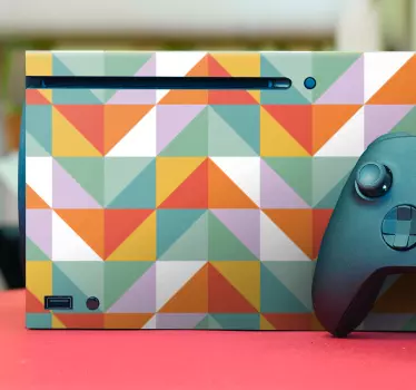Xbox Skin bunte dreiecksmuster - TenStickers