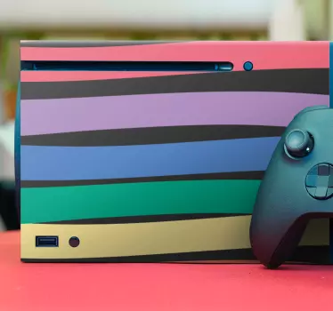 Xbox Skin gestreifter bunter bezug - TenStickers