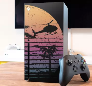 Xbox skin mit lebhaftem sonnenuntergangs-motiv - TenStickers