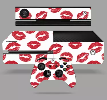 Xbox skin mit roten lippenabdrücken - TenStickers