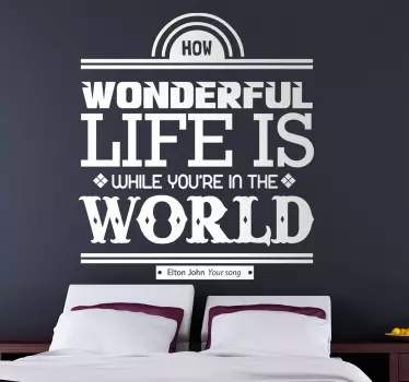 Your Song Elton John Aufkleber - TenStickers