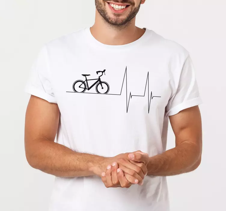 Original t shirt herzschlag radfahren leidenschaft - TenStickers
