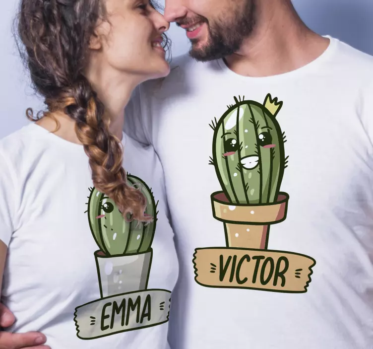 Partner T Shirts Kaktus Du und Ich - TenStickers