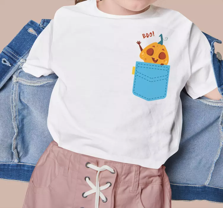 Kinder T Shirt kürbistasche boo - TenStickers