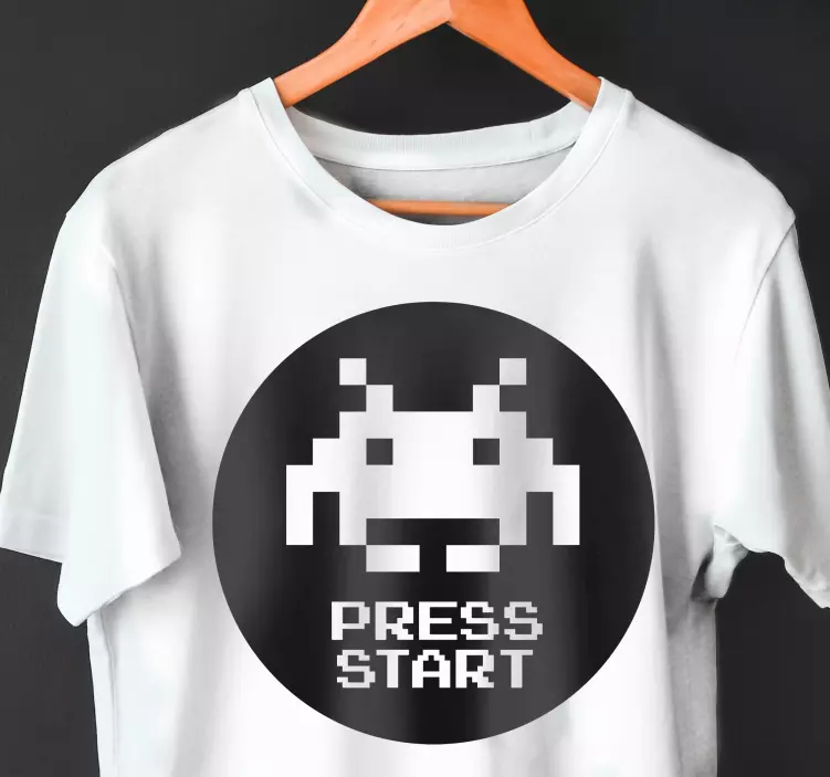 Original T Shirt pixel drücken start - TenStickers