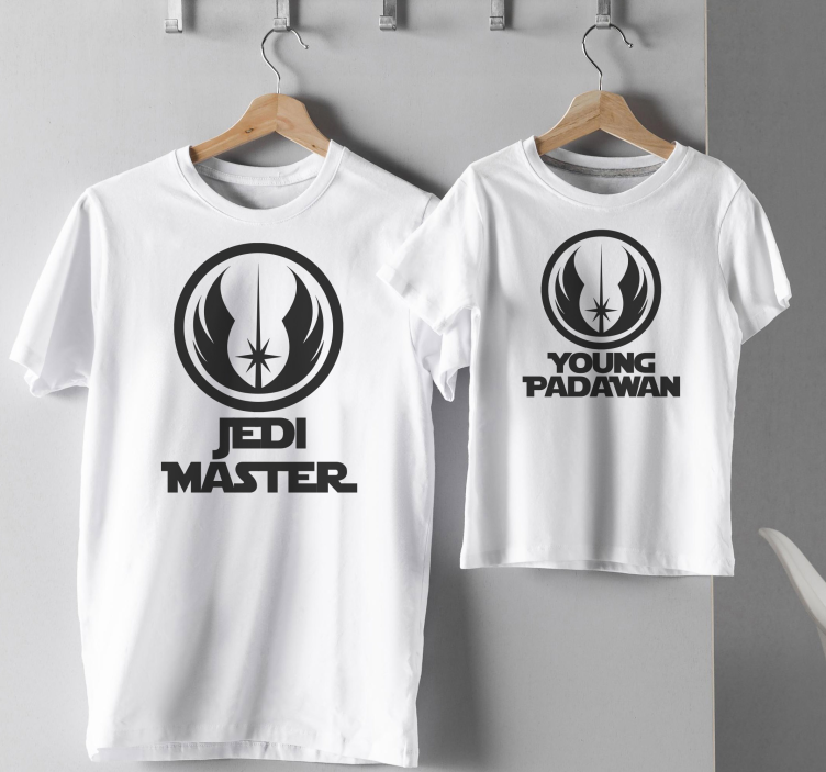 Vater Sohn T Shirt Jedi-meister - TenStickers