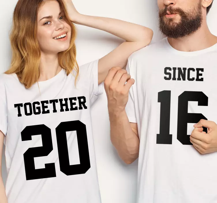 Partner T Shirts Zusammen seit.. - TenStickers