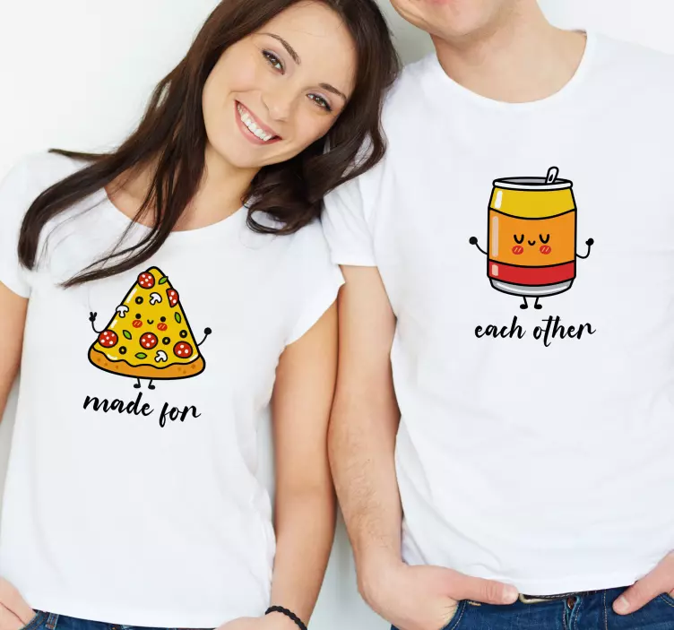 Partner T Shirts Pizza und Limonade Cartoons - TenStickers