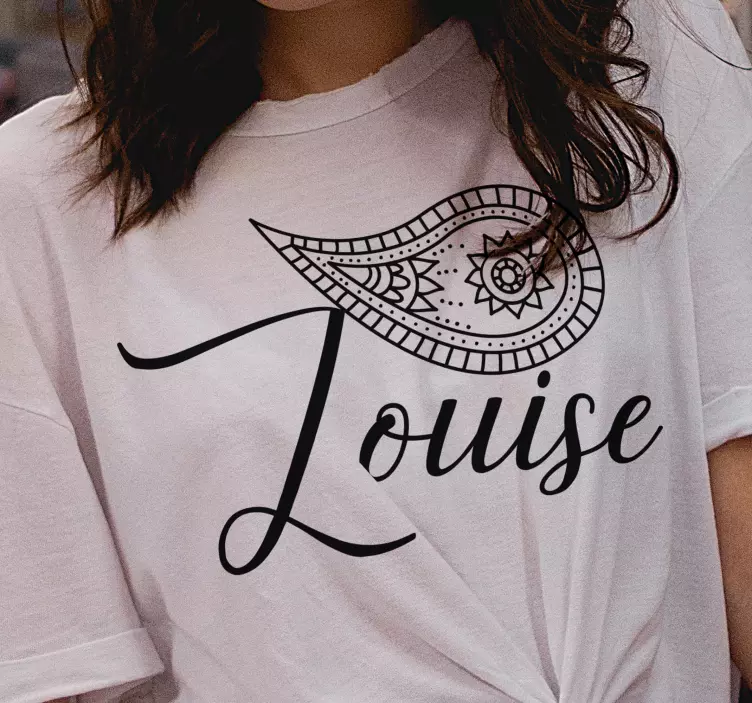 T-Shirt mit Namen paisley-design - TenStickers