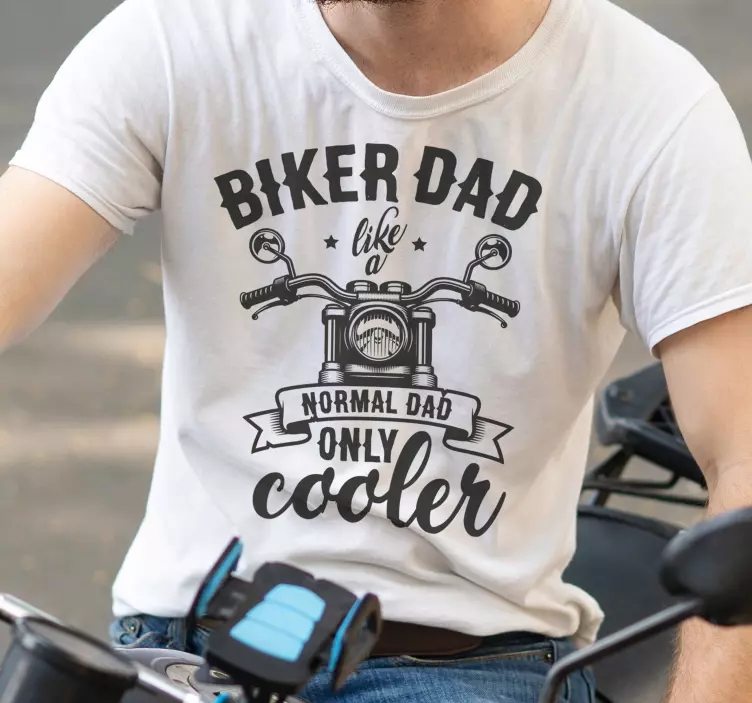 Vatertag T Shirt Biker Dad - TenStickers