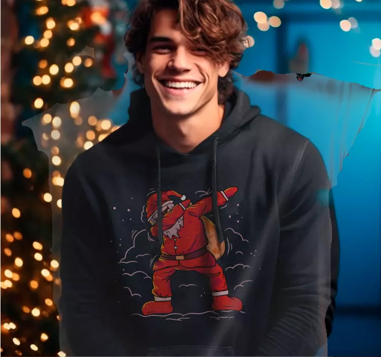 Weihnachts Hoodie Weihnachtsmann dab - TenStickers
