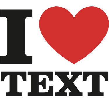 T-Shirts mit Namen I love - TenStickers