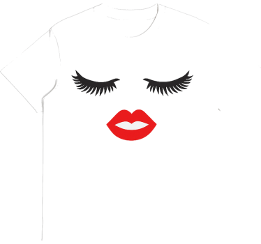 Mutter und tochter t shirt wimpern und lippen - TenStickers