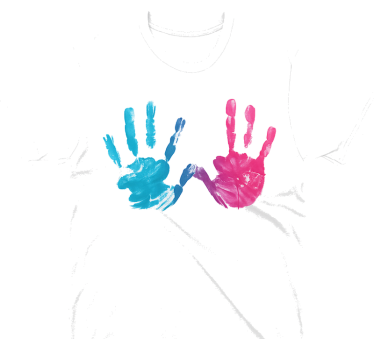 Original t shirt mit zwei handabdrücken - TenStickers