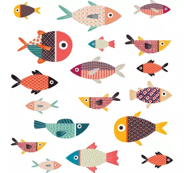 Bunte Fische Kinder T-shirt - TenStickers