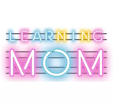 Mutter und tochter t-shirt lernende mama neonlicht - TenStickers