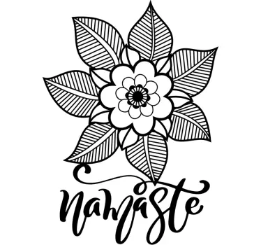 Original t-shirt namaste blumen eleganz - TenStickers