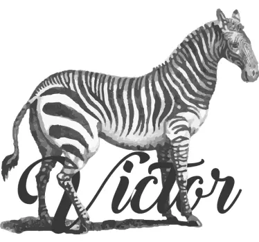 Original t shirt zebra mit namen - TenStickers