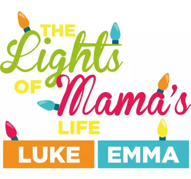 Mutter und tochter t shirt mamas lichter feier - TenStickers