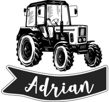 Kinder T Shirt Cooler traktor mit Namen - TenStickers